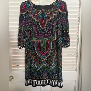 Laundry By Shelli Segal Multicolor Patterned Dress